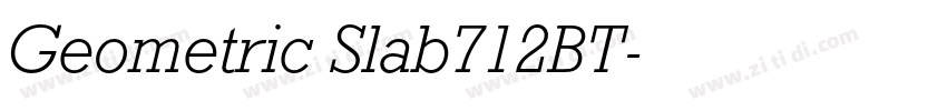 Geometric Slab712BT字体转换